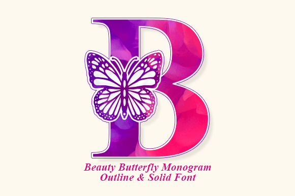 Beauty Butterfly Monogram: A Timeless Font for Editorial Design