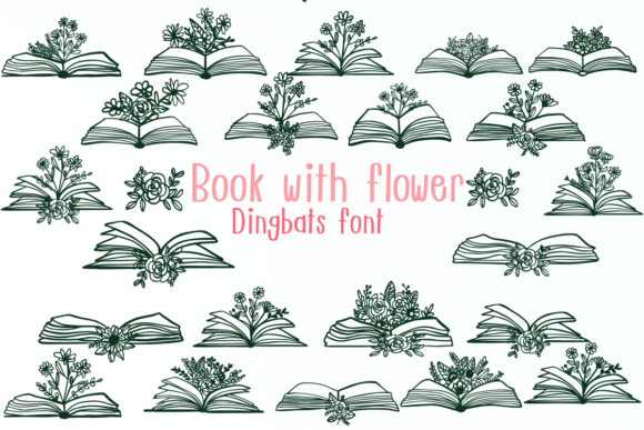 Book with Flower: A Decorative Font for Creative Web Projects