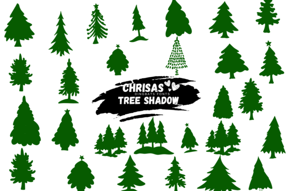 Christmas Tree Shadow: A Festive Font for Editorial Design