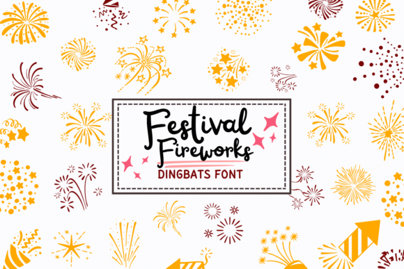 Festival Fireworks: A Decorative Font for Digital Creativity