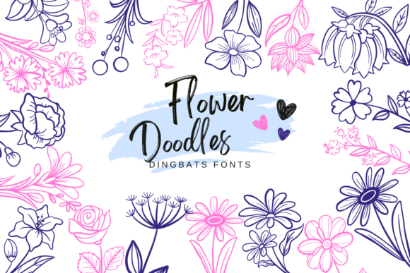Flower Doodles Font for Creative Branding