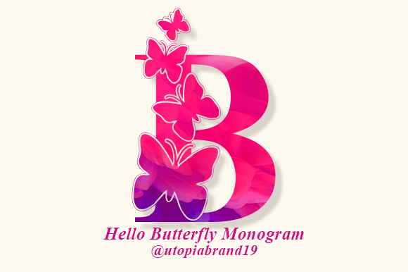 Hello Butterfly Monogram: A Decorative Font for Digital Design