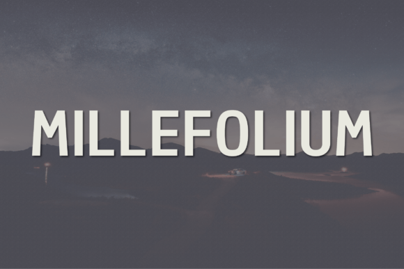 Millefolium: A Sans Serif Font for Modern Editorial Design