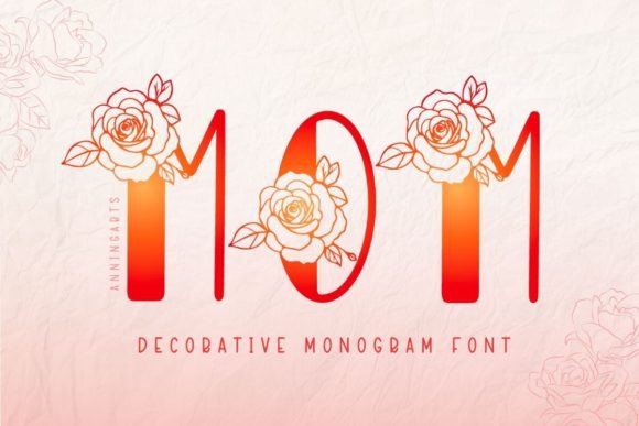 Mom Monogram: A Decorative Font for Digital Design