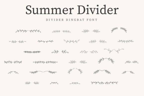 Summer Divider: A Botanical Font for Web Design